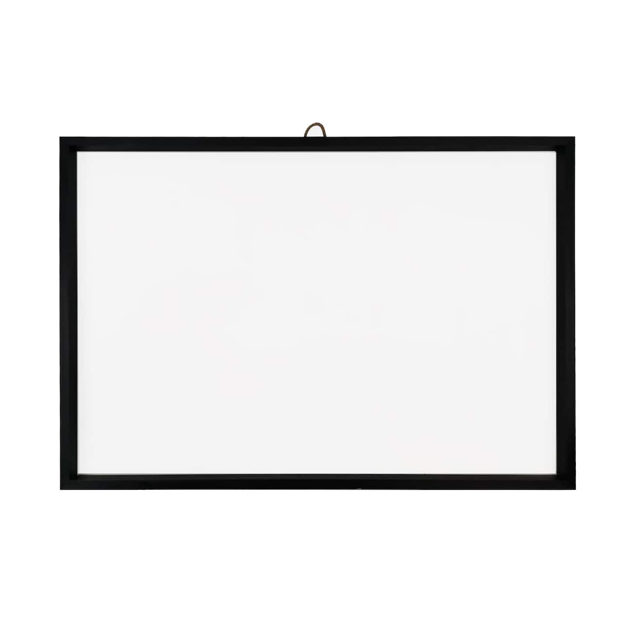 17&#x22; x 25&#x22; White Plaque with Black Wood Frame by Make Market&#xAE;